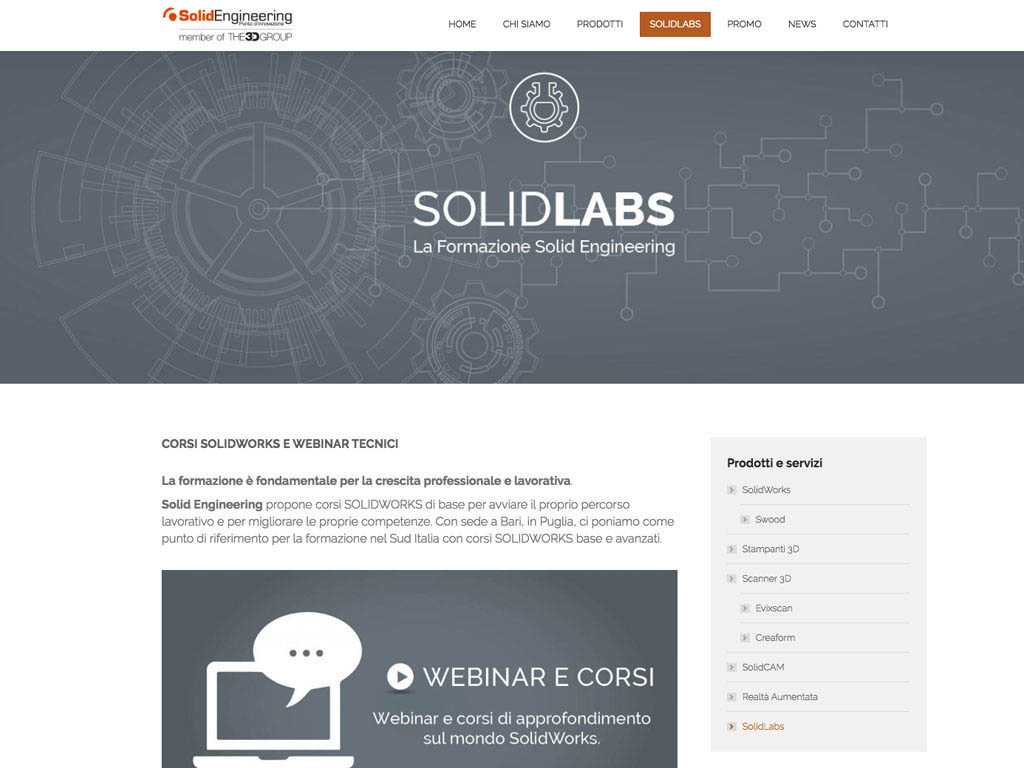 realizzazione sito internet solid engineering-solidlabs