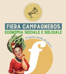 campagna socisal per FIERA-CAMPAGNEROS-il nuovo modo di vivere-donna anni 50 con frutta e verdura in testa