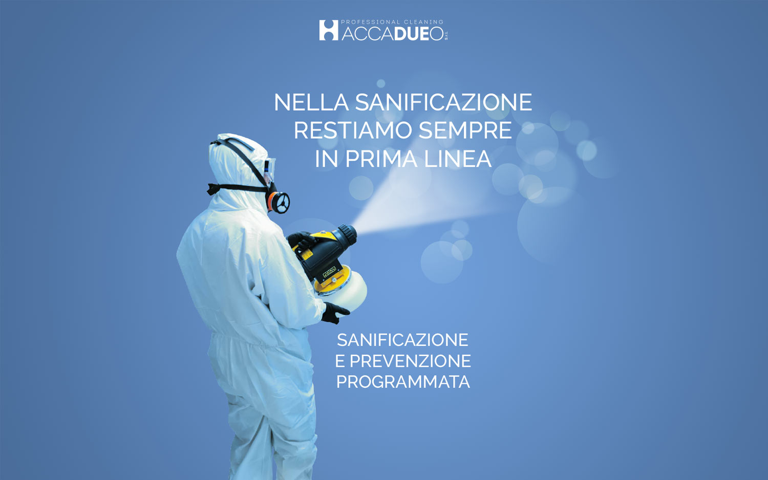 H2O home page sito internet-sanificazione e prevenzione programmat-tecnico per la sanificazione covid19