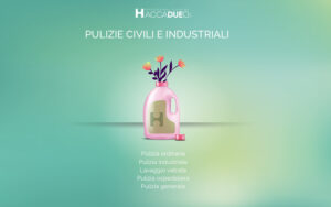 H2O home page sito internet-pulizie civili e industriali-flacone detersivo con fiori