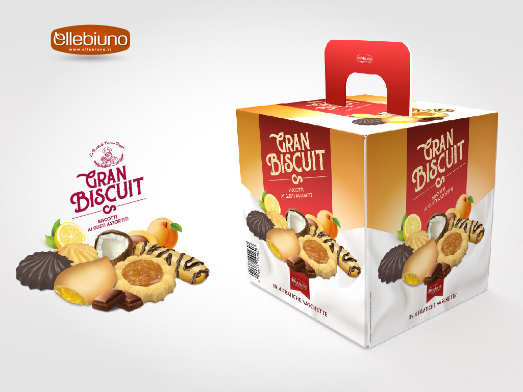 confezione di biscotti ai gusti assortiti ellebiuno