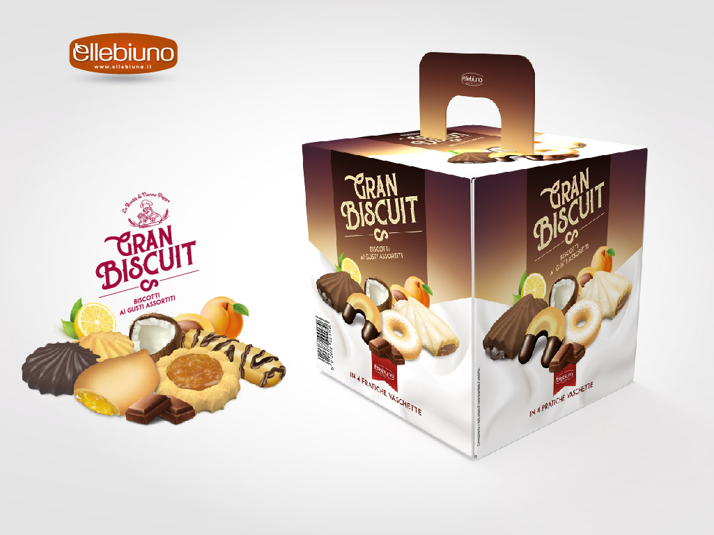 confezione di biscotti ai gusti assortiti ellebiuno